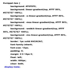 Schema CSS Syntax