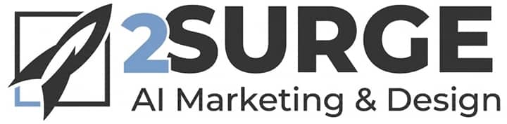 2Surge AI marketing and design logo