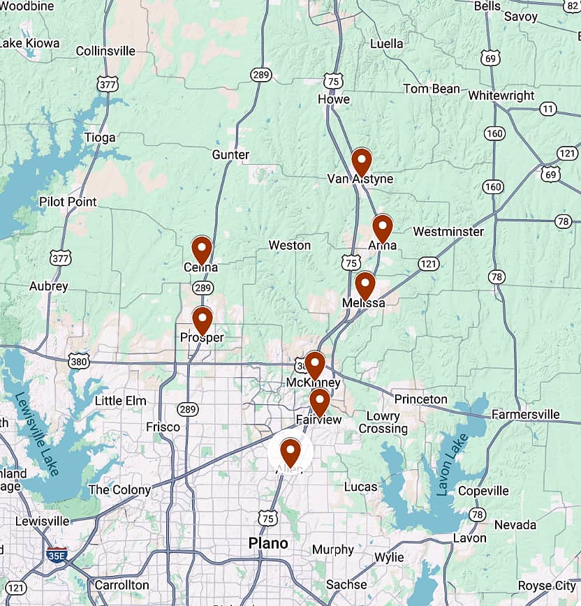 2Surge Marketing Service Areas Map