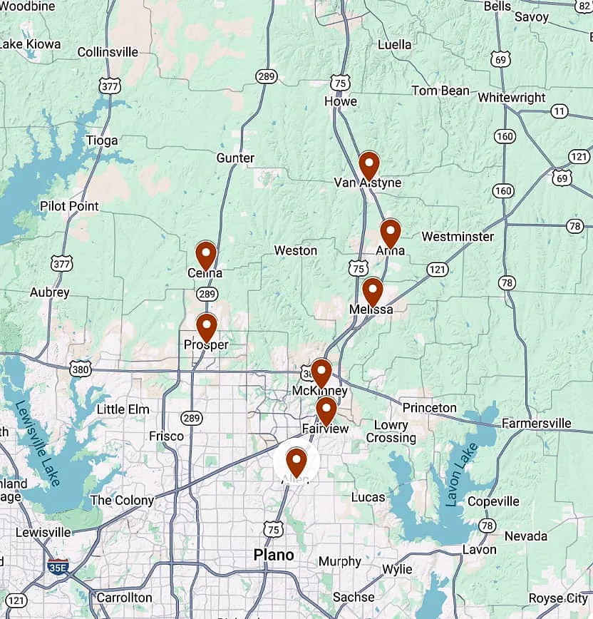 2Surge Marketing Service Areas Map
